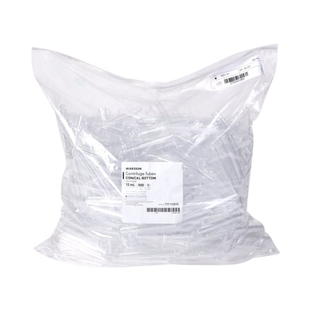 McKesson Centrifuge Tube 1,500xG Conical Bottom 177-112010 500 Count