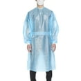 thumbnail image 1 of McKesson Chemotherapy Procedure Gown, Disposable - Full-Back, Waist Tie, AAMI Level 2, Unisex, Non-Sterile - Blue, Size XL, 51 in L, 30 Count, 1 of 11