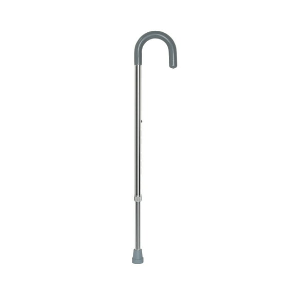 McKesson Chrome Aluminum Round Handle Cane, Adjustable Walking Aid, 29.75 to 38.75" Height, 1 Ct