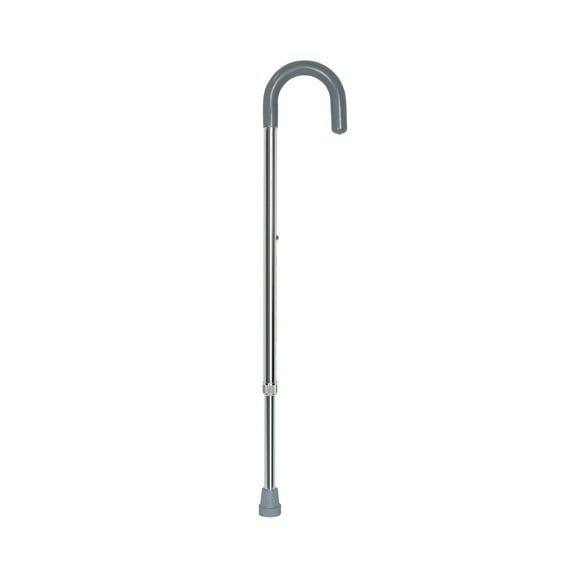 McKesson Chrome Aluminum Round Handle Cane, Adjustable Walking Aid, 29.75 to 38.75" Height, 1 Ct
