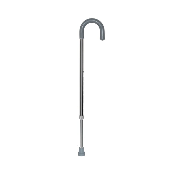 McKesson Chrome Aluminum Round Handle Cane, Adjustable Walking Aid, 29.75 to 38.75" Height, 1 Ct