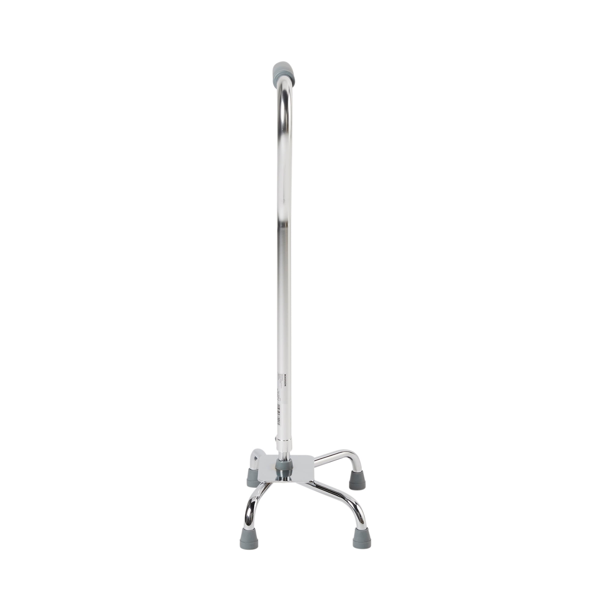 McKesson Chrome Steel Large Base Quad Cane, Adjustable Height 29" to 37