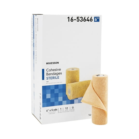 McKesson Cohesive Bandages, Sterile, Compression Bandage, 6 in x 5 yd, 1 Count, 1 Pack