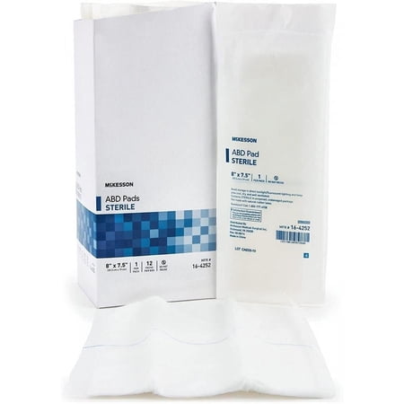 McKesson Combine ABD Pads, 7.5 x 8 Inch, 12 Count