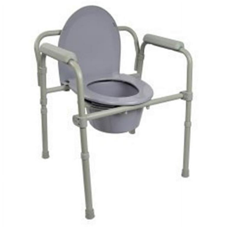 McKesson Commode Chair Portable Toilet with Bucket Bariatric
