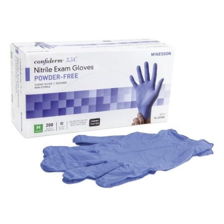 McKesson Confiderm 3.5C Nitrile Exam Glove, Medium, 200 Count