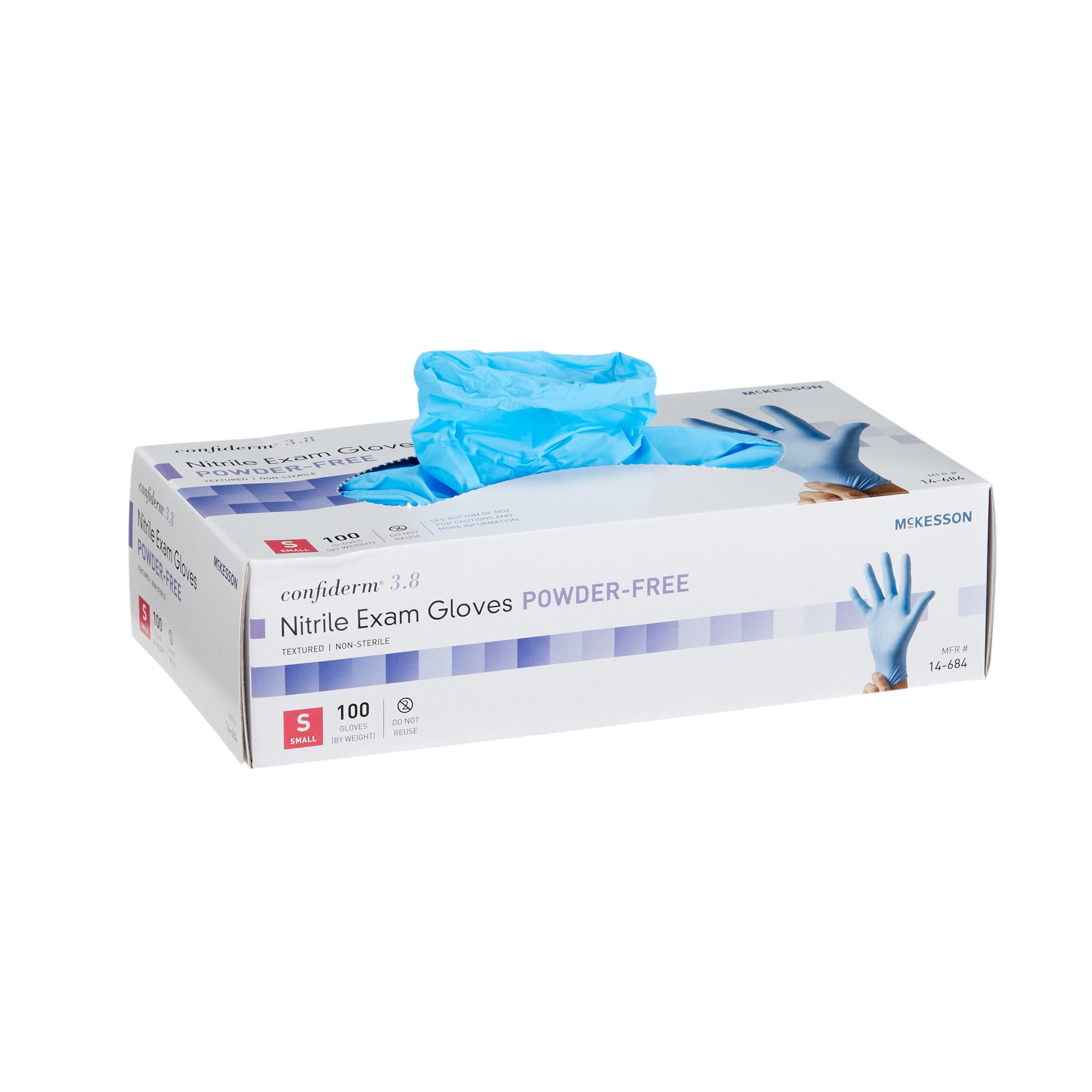 McKesson Confiderm 3.8 Disposable, PowderFree, Nitrile Exam Gloves