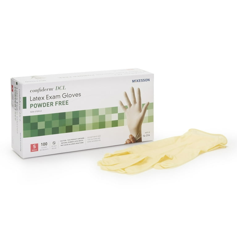 Powder-Free Latex Exam Gloves, Medium, Natural, 4.8 mil, 100/Box, 10 Boxes/Carton Powder-Free Latex Exam Gloves, Medium, Natural, 4.8 mil, 100/Box, 10 Boxes/Carton
