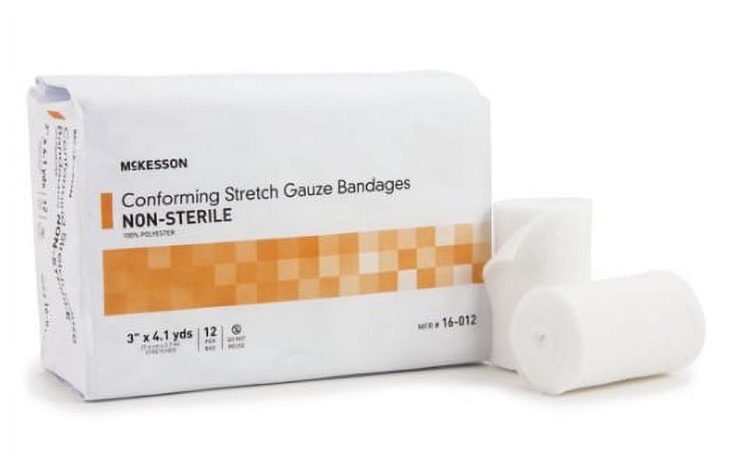 McKesson Conforming Bandage Polyester 3 Inch X 4-1/10 Yard Roll Shape ...