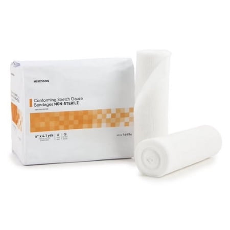 McKesson Conforming Bandage Polyester 6 Inch X 4-1/10 Yard Roll Shape NonSterile, 16-014 - BAG OF 6