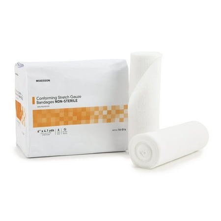 McKesson Conforming Bandage Polyester 6 Inch X 4-1/10 Yard Roll Shape NonSterile, 16-014 - CASE OF 48