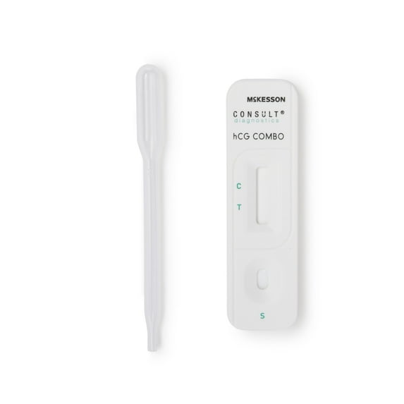 McKesson Consult hCG Urine or Serum Cassette Test, Rapid Fertility Test, 25 Count, 1 Pack