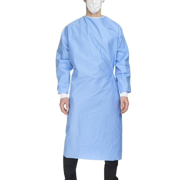 McKesson Disposable Non-Reinforced Surgical Gown with Towel Blue X-Large 28 Ct