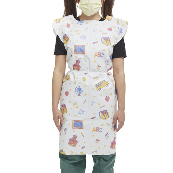 McKesson Disposable Pediatric Tissue-Poly Exam Gown Child Size 50 Ct