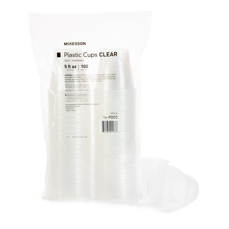 McKesson Disposable Plastic Cups for Cold Beverages, Clear - 5 fl oz, 2000 Ct