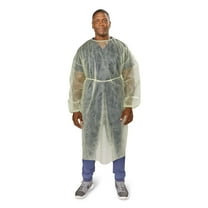 McKesson Disposable Polypropylene Protective Procedure Gown Yellow One Size Fits Most 10 per Bag