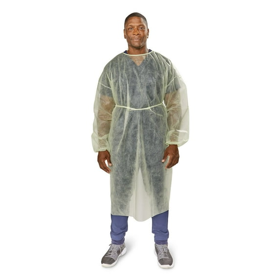 McKesson Disposable Polypropylene Protective Procedure Gown Yellow X-Large 100 per Case
