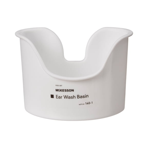 McKesson Ear Wash Basin, Plastic - Non-Sterile, Kidney-Shaped, 1 Count, 1 Pack