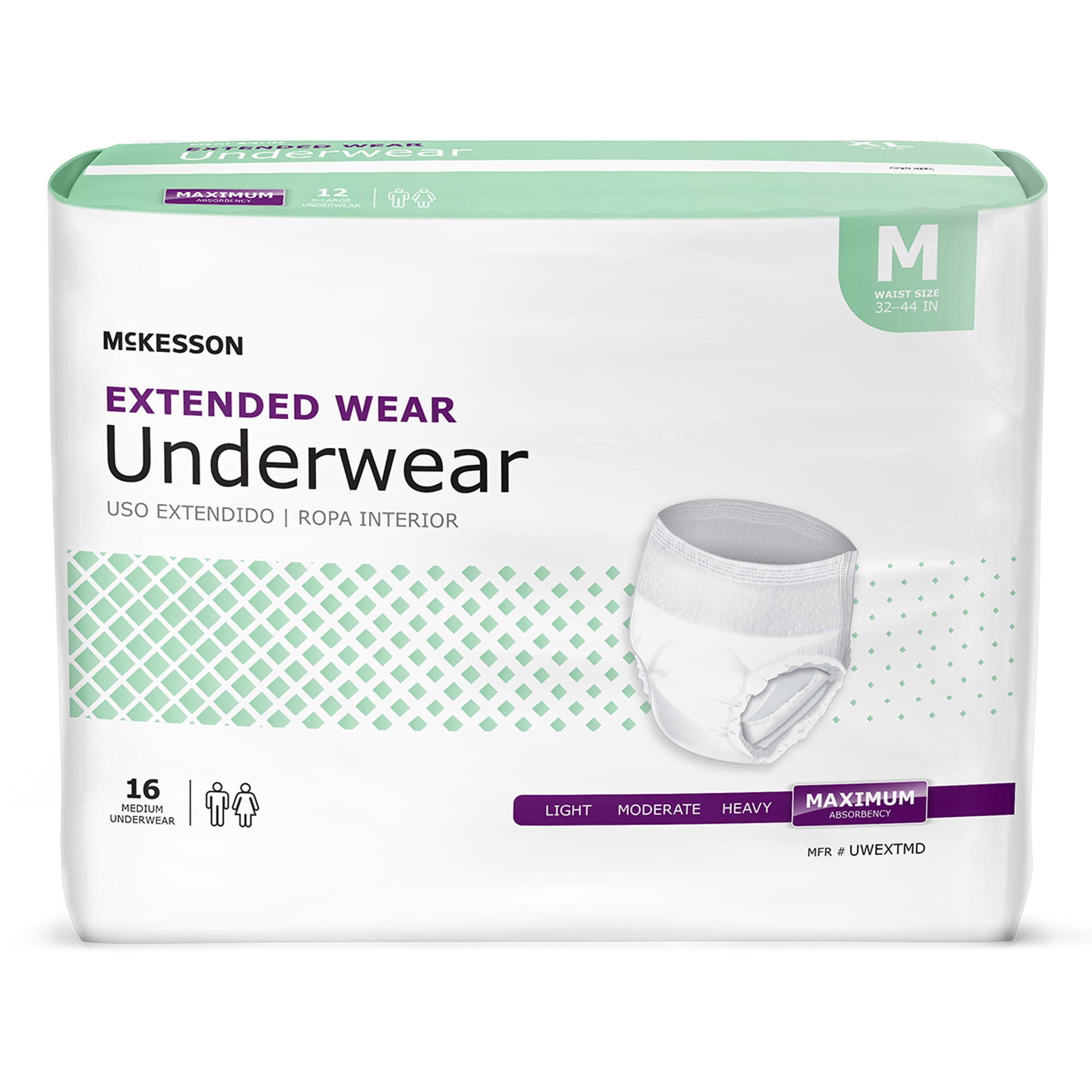 McKesson ExtendedWear Incontinence Underwear, Maximum Absorbency
