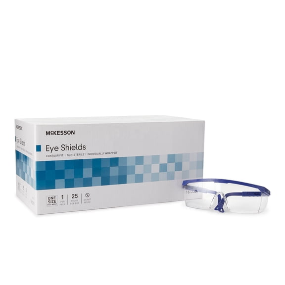 McKesson Eye Shields, Contoured Fit - Clear Tint, One Size Fits All, 25 Count, 1 Pack