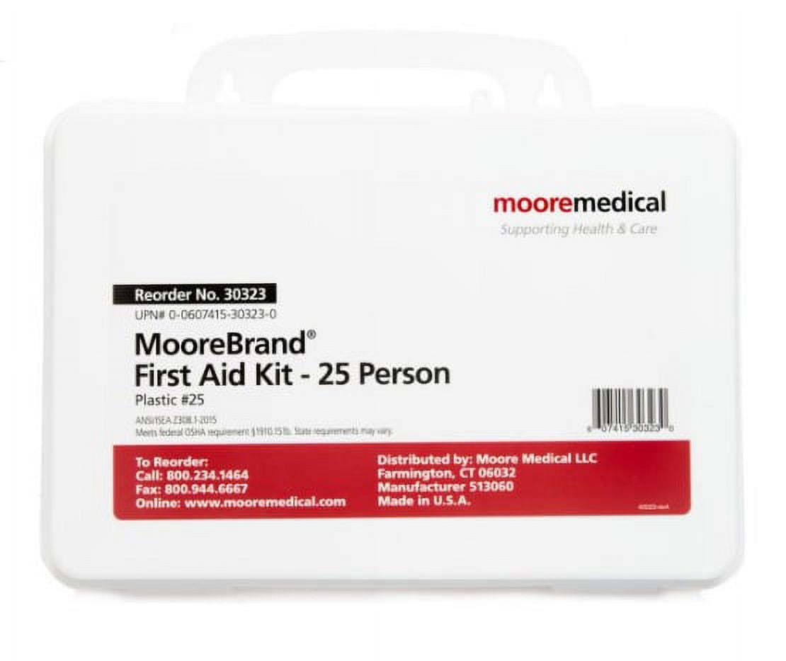 McKesson First Aid Kit 25 Person Plastic Case, 30323 ONE KIT