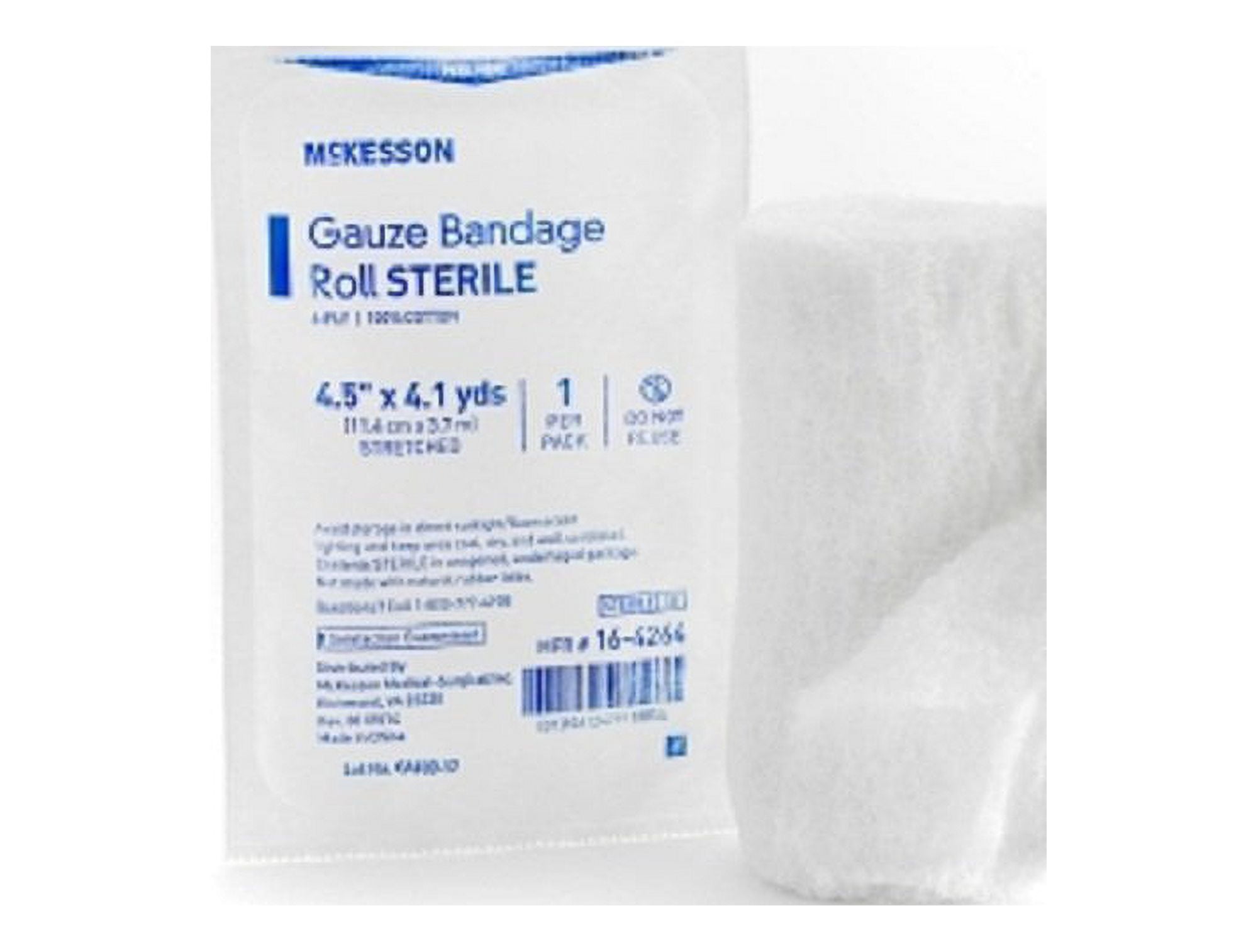 McKesson Fluff Bandage Roll McKesson Cotton Gauze 6Ply 41/2 Inch X