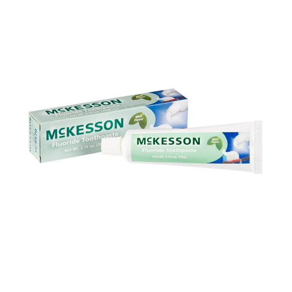 McKesson Fluoride Toothpaste, Cavity Protection - Mint Flavor, 2.75 oz, 12 Count, 12 Packs, 144 Total
