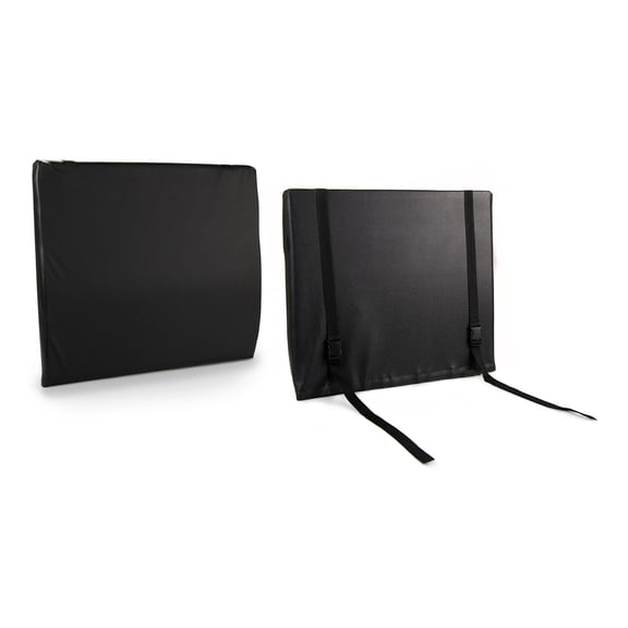 McKesson Foam Back and Lumbar Support Cushion, Black - 22 in x 19 in, 4 Ct