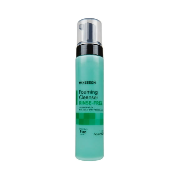 McKesson Foaming Rinse-Free Body Wash with Aloe - Cucumber Melon, 9 oz, 1 Ct