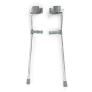 McKesson Forearm Crutches, Aluminum, Push-Button - 5 to 62" User Height, 2 Box