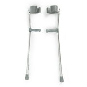 McKesson Forearm Crutches, Aluminum, Push-Button - 5' to 6'2" User Height, 2 Box