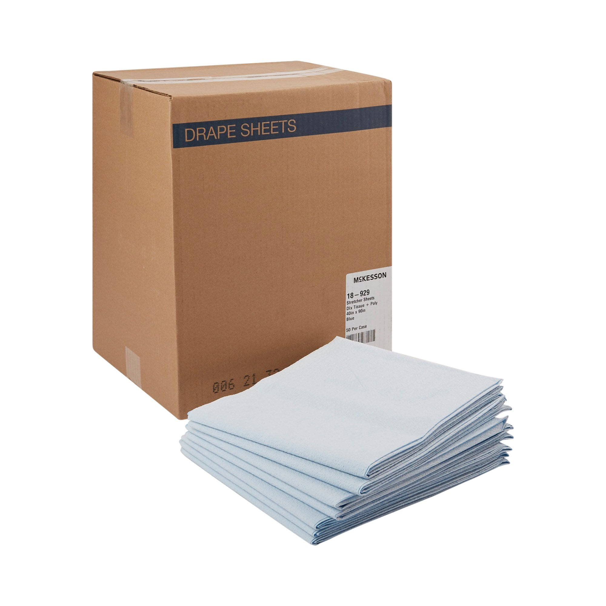 McKesson General Purpose Drapes, Exam Sheets, Premium 3-Ply - 40 in x 90 in, 50 Ct