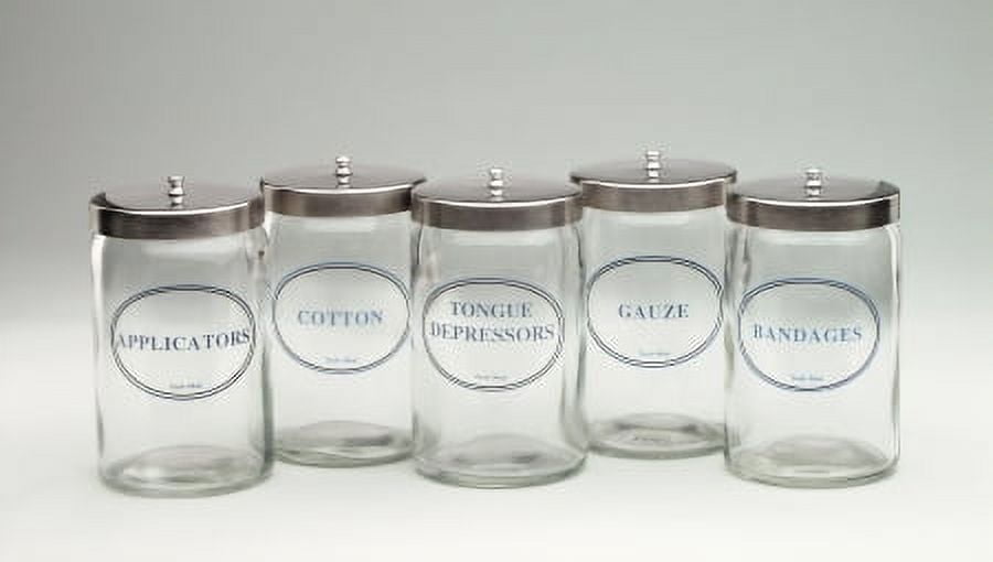 McKesson Glass Sundry Jars 634010ST 5 Each / Set