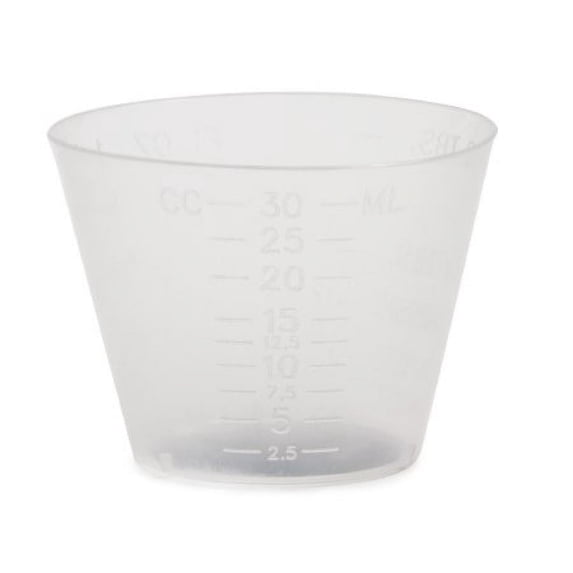 McKesson Graduated Medicine Cup 1 ounce, Translucent, Plastic, Non-Sterile, Latex-free, Disposable, 5000 Count