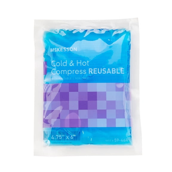 McKesson Hot and Cold Pack, Reusable Gel Compress for Injury, 4 3/4 in x 6 in, 1 Count, 24 Packs, 24 Total