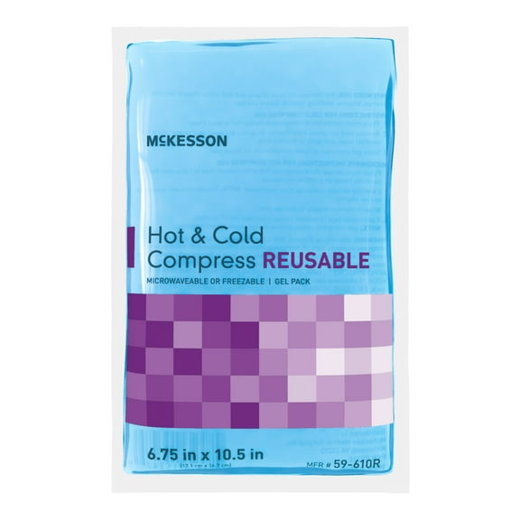 McKesson Hot and Cold Pack, Reusable Gel Compress for Injury, 6.75 in x 10.5 in, 1 Count, 24 Packs, 24 Total