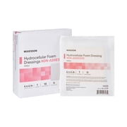 McKesson Hydrocellular Foam Dressing, Non-Adhesive Wound Pad, 4 in x 4 in, 10 Count, 1 Pack