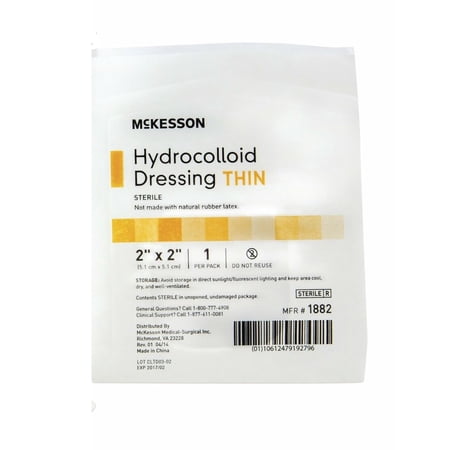McKesson Hydrocolloid Dressing 2 X 2 Inch, Square, Sterile, 1882 - ONE DRESSING