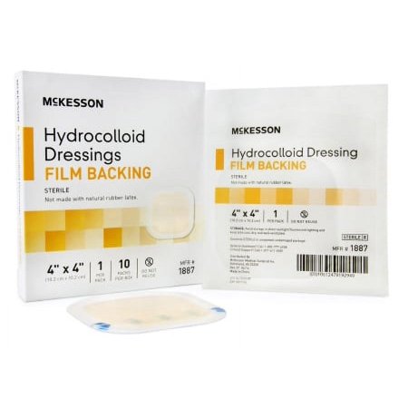 McKesson Hydrocolloid Dressing 4 X 4 Inch Square, Sterile, 1 Count