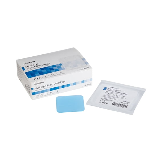 McKesson Hydrogel Sheet Dressings, Sterile - Non-Irritating, 2 in x 2 in, 10 count