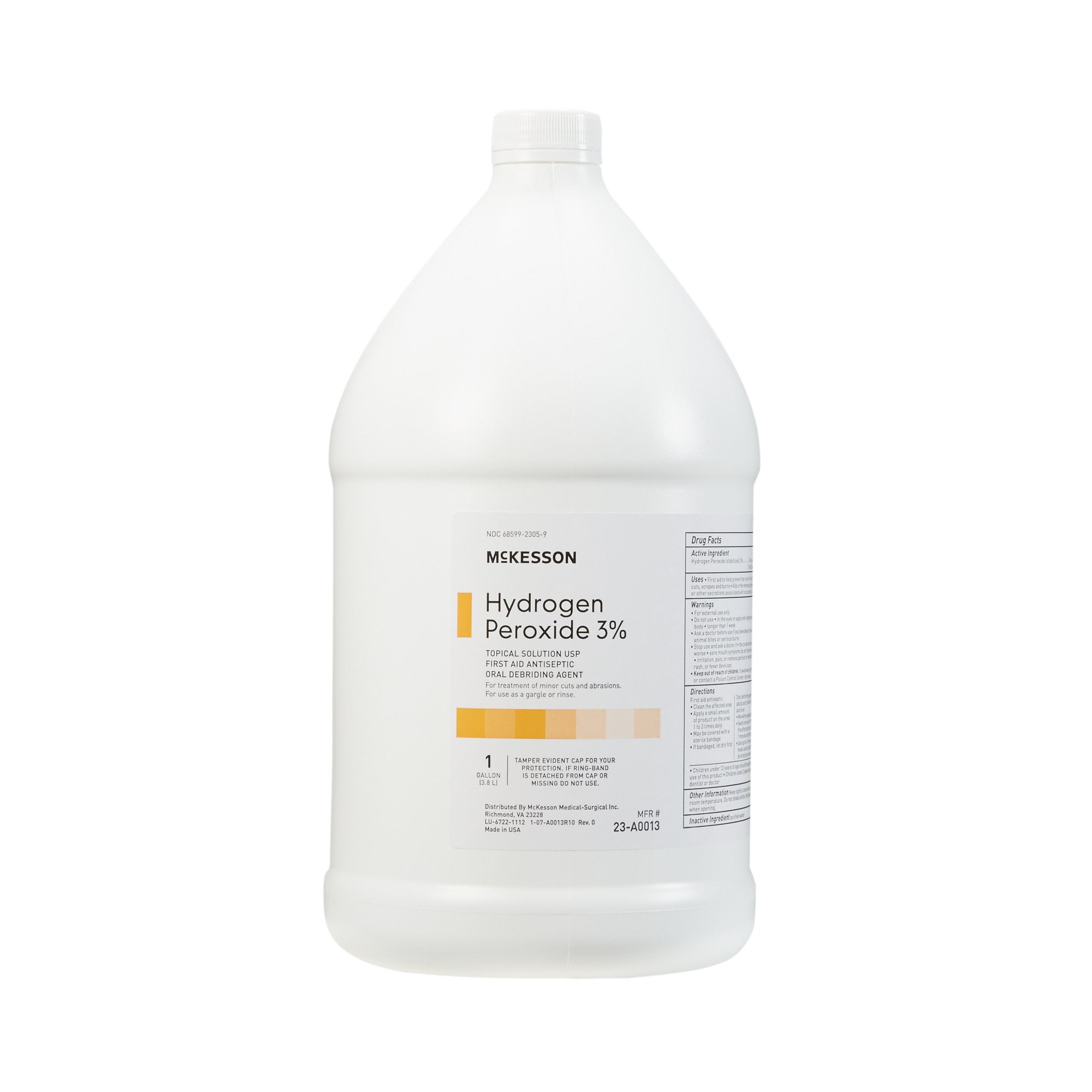 McKesson Hydrogen Peroxide 3% First Aid Antiseptic, Topical Solution, 1 gal, 1 count, 4 Packs, 4 Total