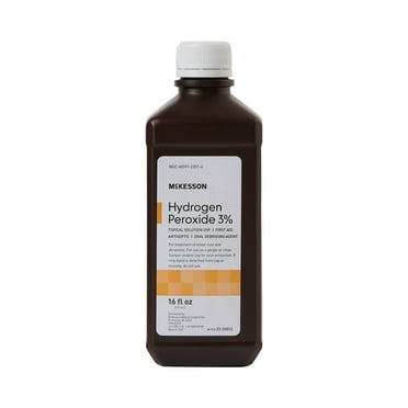 McKesson Hydrogen Peroxide 3% First Aid Antiseptic, Topical Solution, 16 oz, 1 count