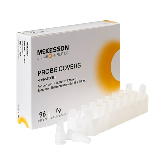 McKesson LUMEON Ear Thermometer Probe Covers - Disposable, Sanitary Covers, 96 Ct