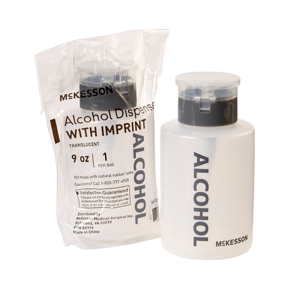 McKesson Labeled Push Down Liquid Pumping Dispenser Bottle - 9 oz, 1 Count