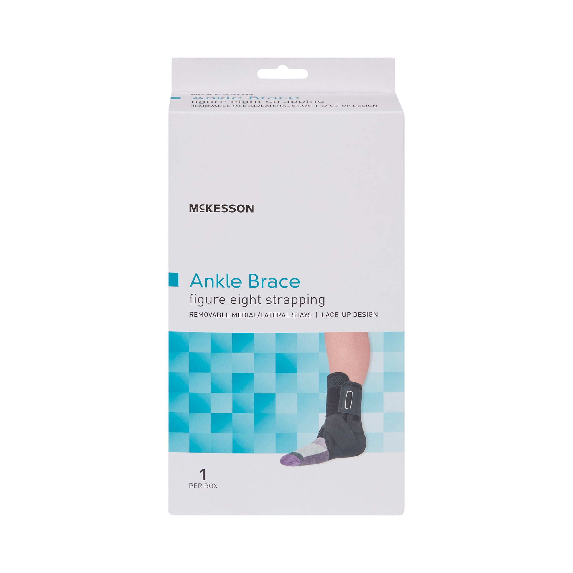 McKesson Lace-Up Ankle Brace with Figure-Eight Strapping, Size