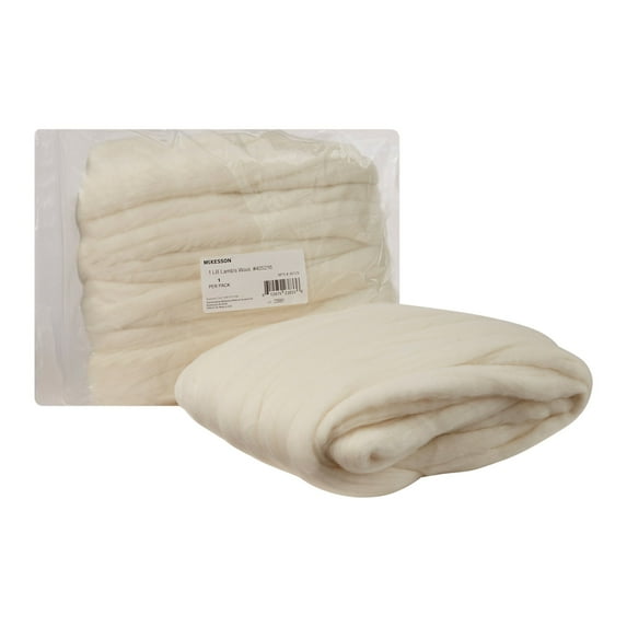 McKesson Lamb's Wool Padding - for Feet Softening and Toe Separation, 1 lb, 12 Ct