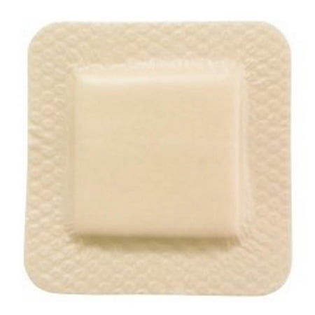 McKesson Lite Thin Silicone Foam Dressing, 3 X 3 Inch Square Silicone Gel Adhesive with Border Sterile, McKesson Brand, 4872 - Box of 10