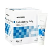 McKesson Lubricating Jelly - Sterile, Water-Soluble, Oil-Free Lubricant - 4 oz, 12 Count, 1 Pack