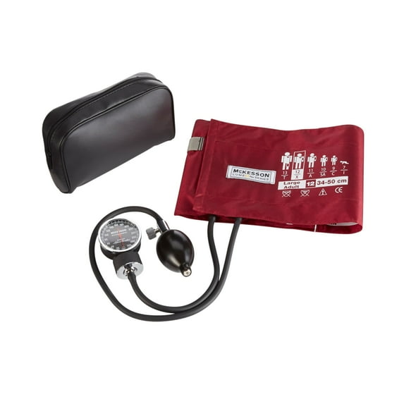 McKesson Lumeon Arm Aneroid Sphygmomanometer Blood Pressure Monitor, Large, 20 Ct