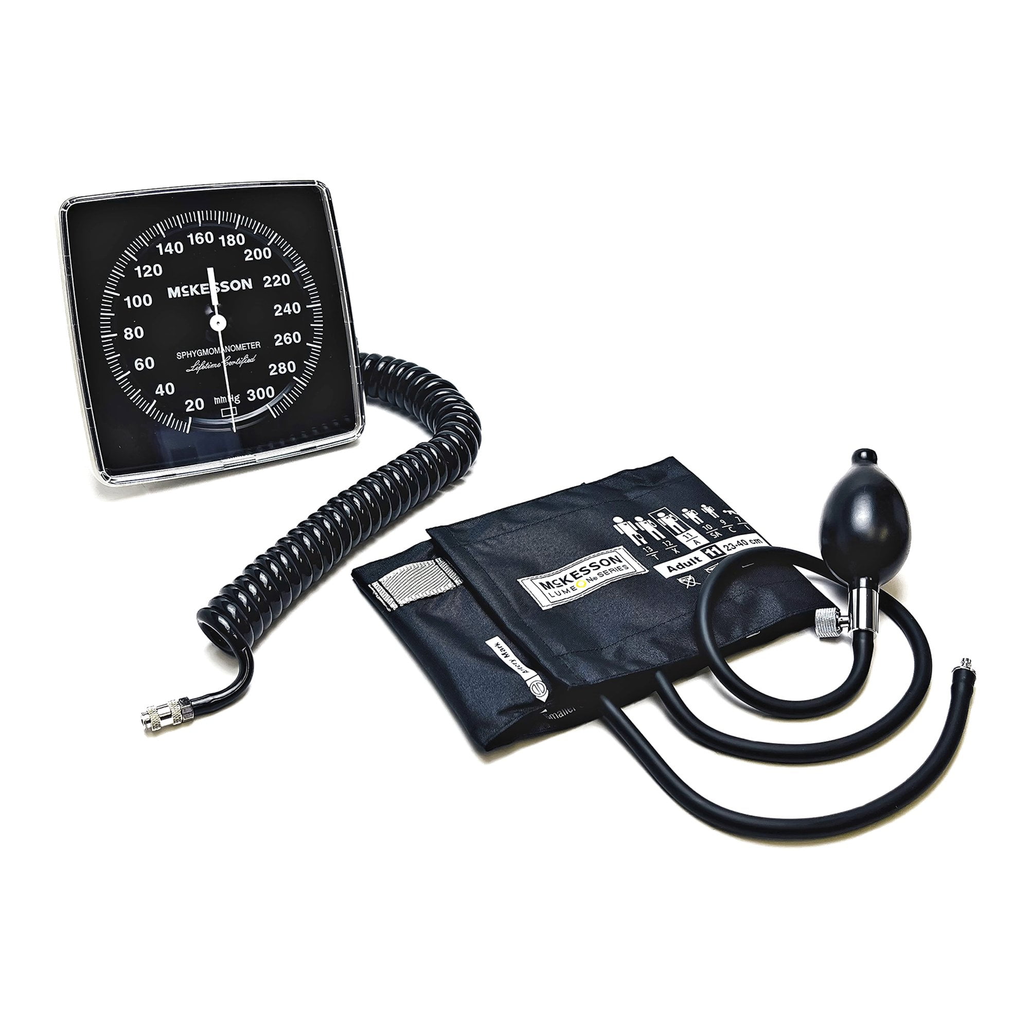 McKesson Lumeon Clock Aneroid Sphygmomanometer, Blood Pressure Monitor with Cuff, 1 Ct